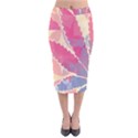 Marijuana Heart Cannabis Rainbow Pink Cloud Velvet Midi Pencil Skirt View1