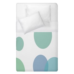 Polka Dots Blue Green White Duvet Cover (single Size) by Mariart