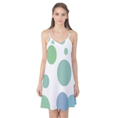 Polka Dots Blue Green White Camis Nightgown