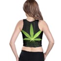 Marijuana Weed Drugs Neon Green Black Light Racer Back Crop Top View2