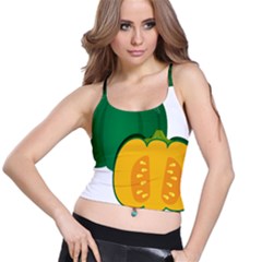 Pumpkin Peppers Green Yellow Spaghetti Strap Bra Top by Mariart