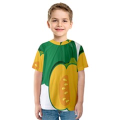 Pumpkin Peppers Green Yellow Kids  Sport Mesh Tee