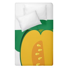 Pumpkin Peppers Green Yellow Duvet Cover Double Side (single Size)