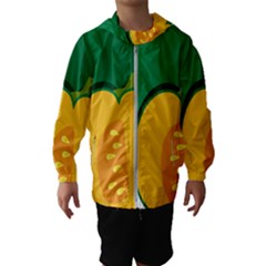 Pumpkin Peppers Green Yellow Hooded Wind Breaker (kids) by Mariart