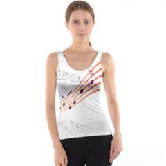 Musical Net Purpel Orange Note Tank Top by Mariart