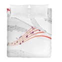 Musical Net Purpel Orange Note Duvet Cover Double Side (Full/ Double Size) View1