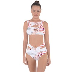 Musical Net Purpel Orange Note Bandaged Up Bikini Set 