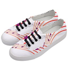 Musical Net Purpel Orange Note Women s Classic Low Top Sneakers by Mariart