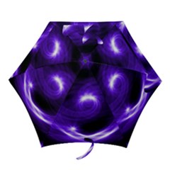 Purple Black Star Neon Light Space Galaxy Mini Folding Umbrellas by Mariart