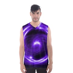 Purple Black Star Neon Light Space Galaxy Men s Basketball Tank Top by Mariart