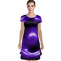 Purple Black Star Neon Light Space Galaxy Cap Sleeve Nightdress View1