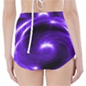 Purple Black Star Neon Light Space Galaxy High-Waisted Bikini Bottoms View2