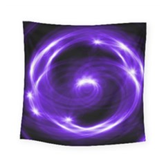 Purple Black Star Neon Light Space Galaxy Square Tapestry (small) by Mariart