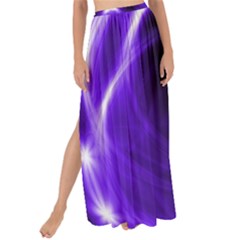 Purple Black Star Neon Light Space Galaxy Maxi Chiffon Tie-up Sarong