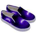 Purple Black Star Neon Light Space Galaxy Kids  Canvas Slip Ons View3