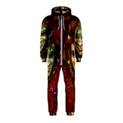 Wonderful Venetian Mask With Floral Elements Hooded Jumpsuit (kids)