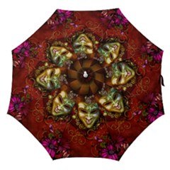 Wonderful Venetian Mask With Floral Elements Straight Umbrellas by FantasyWorld7