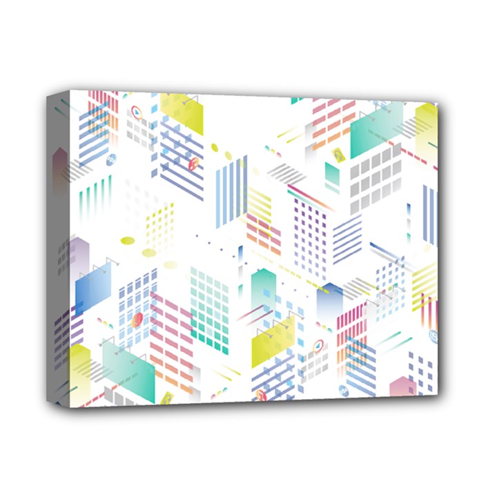 Layer Capital City Building Deluxe Canvas 14  x 11 