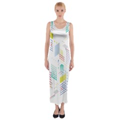 Layer Capital City Building Fitted Maxi Dress