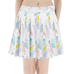 Layer Capital City Building Pleated Mini Skirt