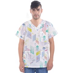 Layer Capital City Building Men s V-neck Scrub Top