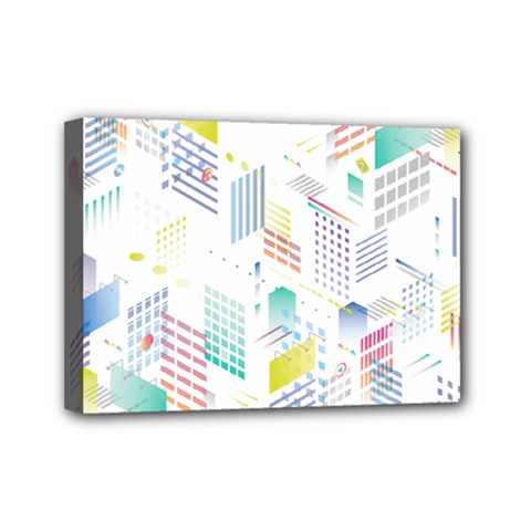 Layer Capital City Building Mini Canvas 7  X 5 