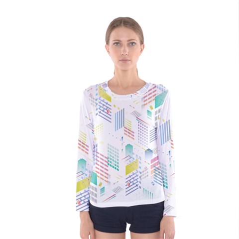 Layer Capital City Building Women s Long Sleeve Tee by Mariart