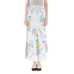 Layer Capital City Building Full Length Maxi Skirt