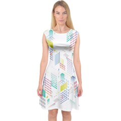 Layer Capital City Building Capsleeve Midi Dress