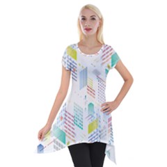 Layer Capital City Building Short Sleeve Side Drop Tunic