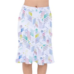 Layer Capital City Building Mermaid Skirt by Mariart