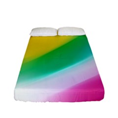 Red Yellow White Pink Green Blue Rainbow Color Mix Fitted Sheet (full/ Double Size) by Mariart