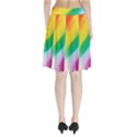 Red Yellow White Pink Green Blue Rainbow Color Mix Pleated Skirt View2