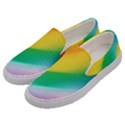 Red Yellow White Pink Green Blue Rainbow Color Mix Men s Canvas Slip Ons View2