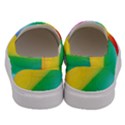 Red Yellow White Pink Green Blue Rainbow Color Mix Men s Canvas Slip Ons View4