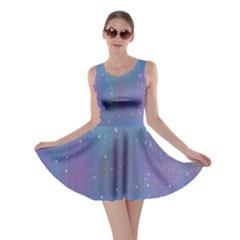 Rain Star Planet Galaxy Blue Sky Purple Blue Skater Dress by Mariart