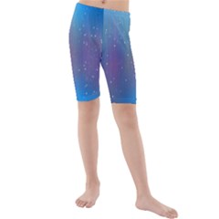 Rain Star Planet Galaxy Blue Sky Purple Blue Kids  Mid Length Swim Shorts by Mariart