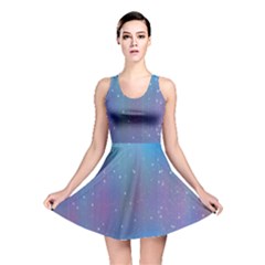 Rain Star Planet Galaxy Blue Sky Purple Blue Reversible Skater Dress by Mariart