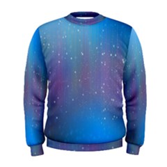 Rain Star Planet Galaxy Blue Sky Purple Blue Men s Sweatshirt by Mariart