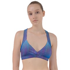 Rain Star Planet Galaxy Blue Sky Purple Blue Sweetheart Sports Bra