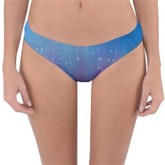 Rain Star Planet Galaxy Blue Sky Purple Blue Reversible Hipster Bikini Bottoms