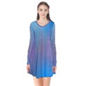 Rain Star Planet Galaxy Blue Sky Purple Blue Flare Dress View1