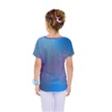 Rain Star Planet Galaxy Blue Sky Purple Blue Kids  One Piece Tee View2