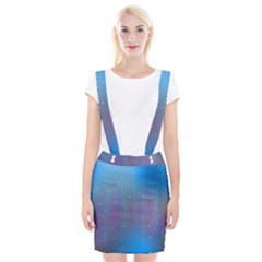 Rain Star Planet Galaxy Blue Sky Purple Blue Braces Suspender Skirt