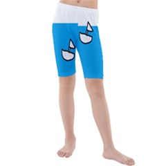 Ship Sea Beack Sun Blue Sky White Water Kids  Mid Length Swim Shorts by Mariart