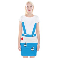 Ship Sea Beack Sun Blue Sky White Water Braces Suspender Skirt