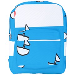 Ship Sea Beack Sun Blue Sky White Water Full Print Backpack