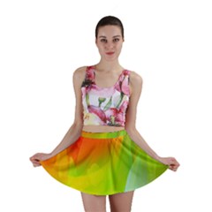 Red Yellow Green Blue Rainbow Color Mix Mini Skirt by Mariart