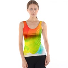 Red Yellow Green Blue Rainbow Color Mix Tank Top