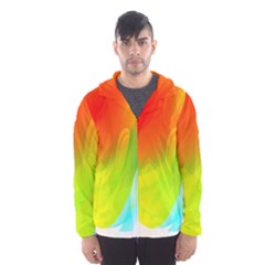 Red Yellow Green Blue Rainbow Color Mix Hooded Wind Breaker (men) by Mariart